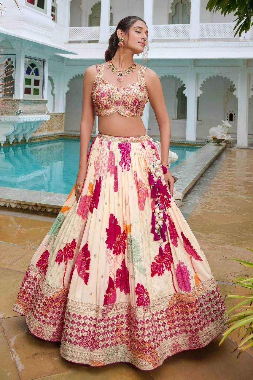 Chinon Embroidered Sequins Lehenga - MYLUXURY LANE ENTERPRISE